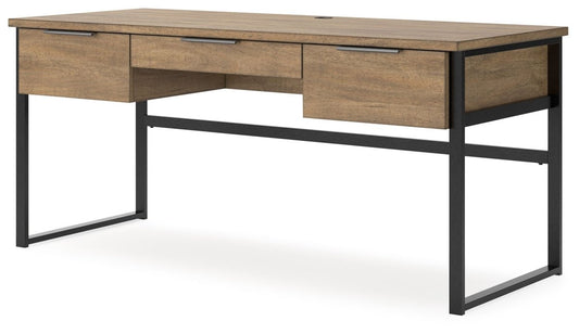 Montia - Home Office Desk - Light Brown Writing Desks by Signature Design by Ashley® - Walls Furniture & Mattress