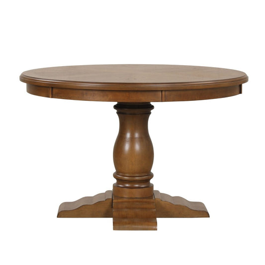 Sunset - 48" Round Dining Table - Brown Dining Tables by New Classic - Walls Furniture & Mattress