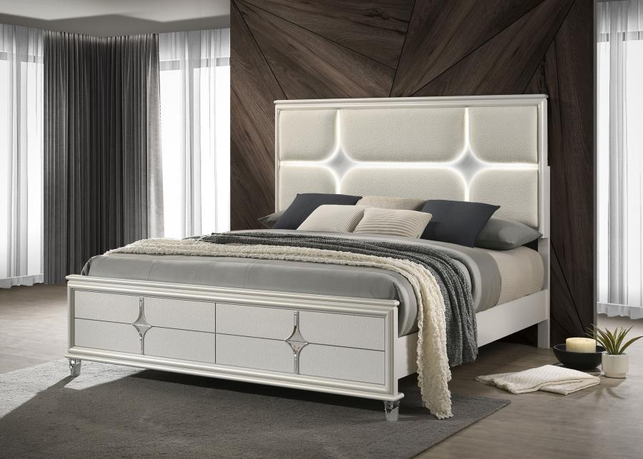 Olivia - Panel Bed LED Headboard Panel Beds by Coaster Fine Furniture - Walls Furniture & Mattress
