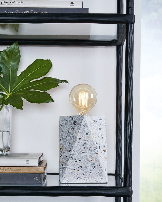 Maywick - Concrete Table Lamp - White Table Lamps by Signature Design by Ashley® - Walls Furniture & Mattress