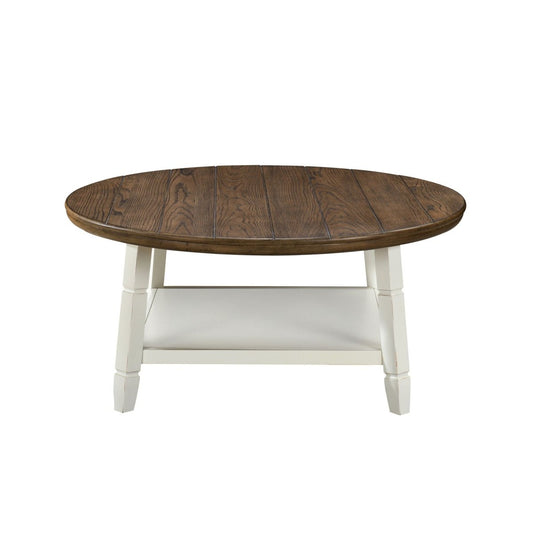 Flaherty - 3 Piece Occasional Set (1 Coffee & 2 End Tables) - Brown / White Table Sets by New Classic - Walls Furniture & Mattress