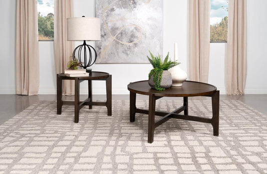 Cota - Solid Wood Coffee And End Table Set Table Sets by Coaster Fine Furniture - Walls Furniture & Mattress