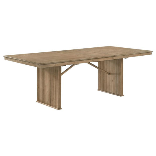 Adina - Extension Dining Table - Distressed Light Brown Dining Tables with Extensions by Coaster Fine Furniture - Walls Furniture & Mattress