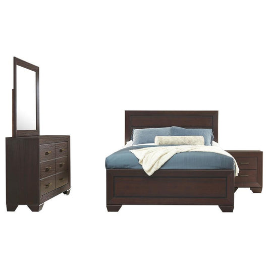 Kauffman - Transitional Panel Bed Bedroom Set 4 Piece Bedroom Sets by CoasterEveryday - Walls Furniture & Mattress
