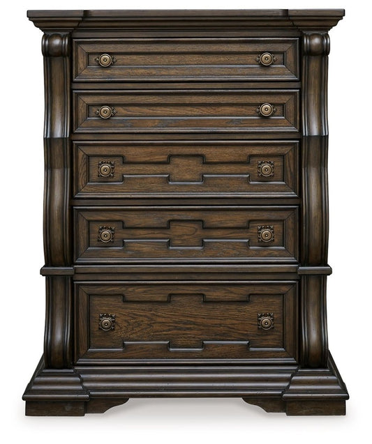 Maylee - Five Drawer Chest - Dark Brown Accent Chests by Signature Design by Ashley® - Walls Furniture & Mattress