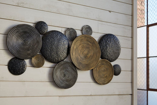 Emsley - Wall Decor - Metallic / Black / Gray Wall Decor by Signature Design by Ashley® - Walls Furniture & Mattress