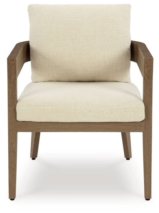 Serene Bay - Arm Chair With Cushion (Set of 2) - Dark Brown / White Chair Sets by Signature Design by Ashley® - Walls Furniture & Mattress