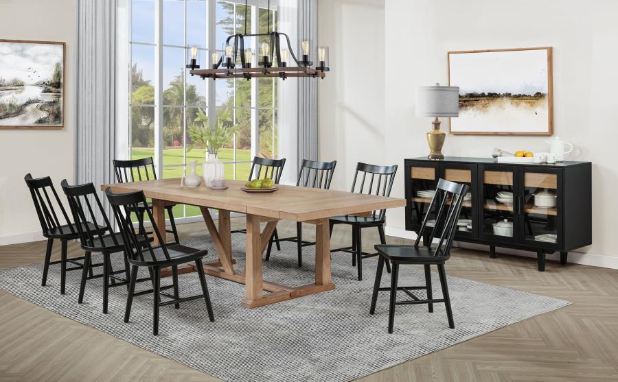 Middleton - 106" Extension Leaf Dining Set 8 + Piece Dining Room Sets by Coaster Fine Furniture - Walls Furniture & Mattress