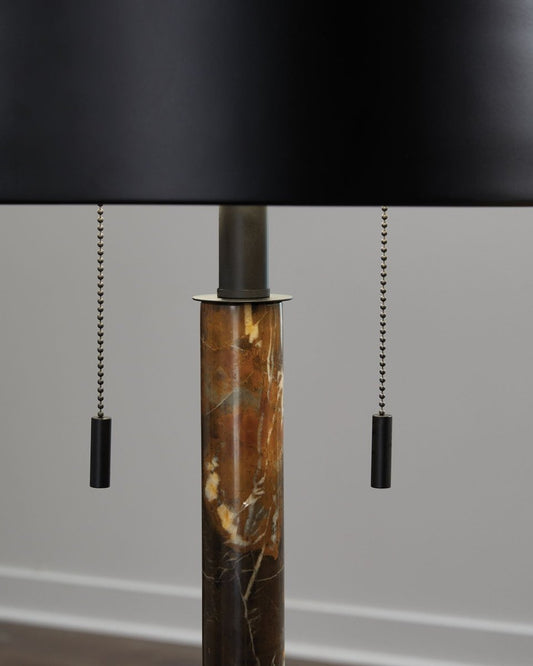Alanbert - Metal Table Lamp - Brown / Black Table Lamps by Signature Design by Ashley® - Walls Furniture & Mattress