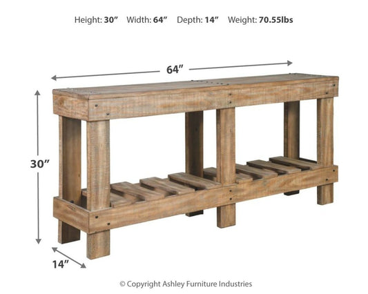 Susandeer - Console Sofa Table - Brown Console Tables by Signature Design by Ashley® - Walls Furniture & Mattress
