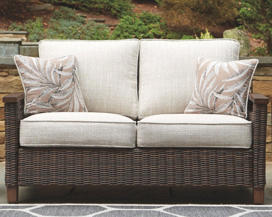Paradise Trail - 3 Pc. - Lounge Set - Medium Brown 3 Piece Outdoor Sets by Signature Design by Ashley® - Walls Furniture & Mattress