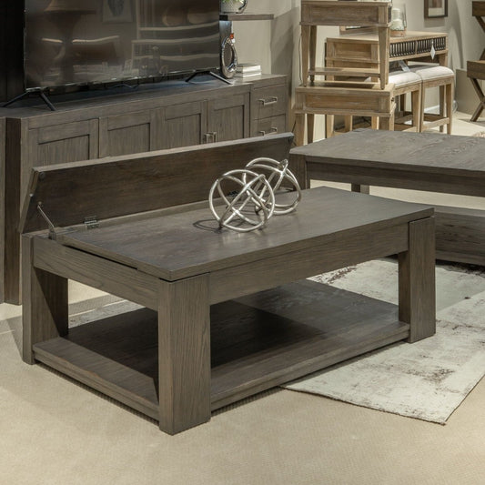 Lennox Hill - Lift Top Cocktail Table - Dark Brown Cocktail Tables by Liberty Furniture - Walls Furniture & Mattress