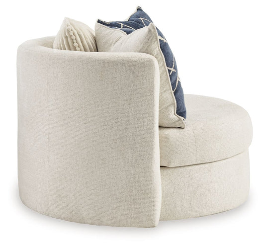 Padova - Swivel Accent Chair - Ivory Swivel Chairs by Ashley® - Walls Furniture & Mattress