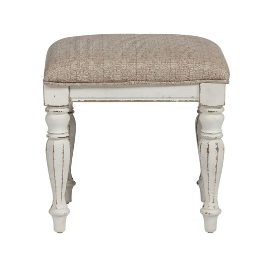 Magnolia Manor - Vanity Stool - White Vanity Stools by Liberty Furniture - Walls Furniture & Mattress