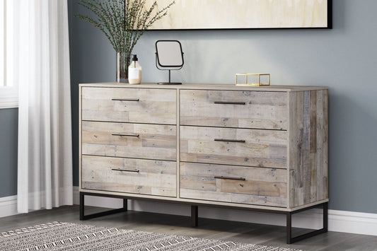 Neilsville - Six Drawer Dresser - Vinyl - Wrapped - Whitewash Dressers by Signature Design by Ashley® - Walls Furniture & Mattress