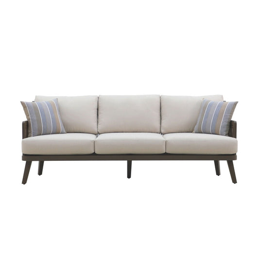 Genova - Patio Sofa With Two Accent Pillows - Gray Sofas by New Classic - Walls Furniture & Mattress