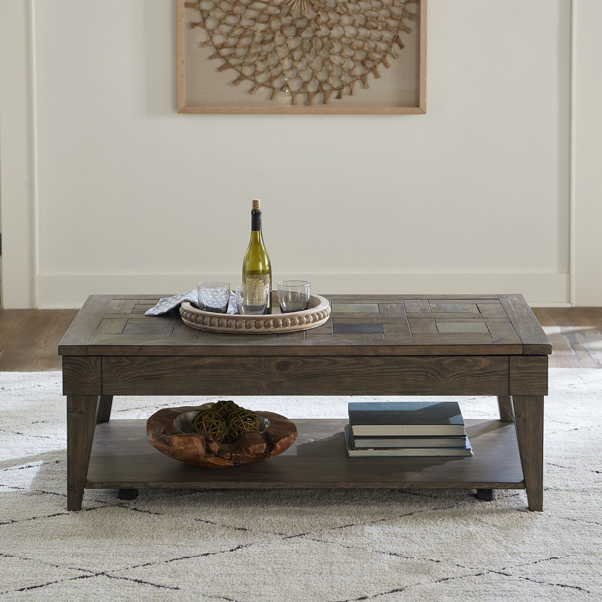 Arrowcreek - Lift Top Cocktail Table - Dark Brown Cocktail Tables by Liberty Furniture - Walls Furniture & Mattress