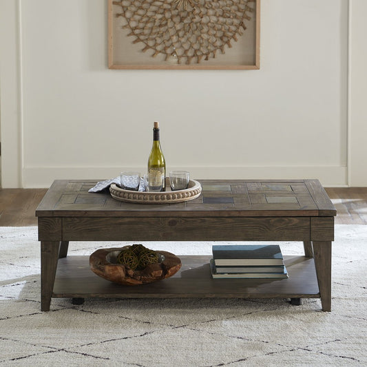 Arrowcreek - Lift Top Cocktail Table - Dark Brown Cocktail Tables by Liberty Furniture - Walls Furniture & Mattress