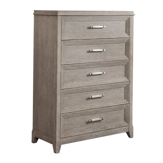 Belmar - 5 Drawer Chest - Washed Taupe Accent Chests by Liberty Furniture - Walls Furniture & Mattress