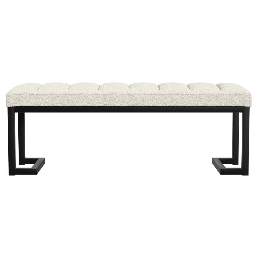 Mesa - Boucle Upholstered Tufted Accent Bench Upholstered Benches by Coaster Fine Furniture - Walls Furniture & Mattress