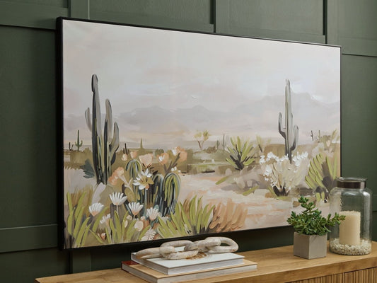 Sidworth - Green / Beige / Gray - Wall Art Canvas Art by Signature Design by Ashley® - Walls Furniture & Mattress