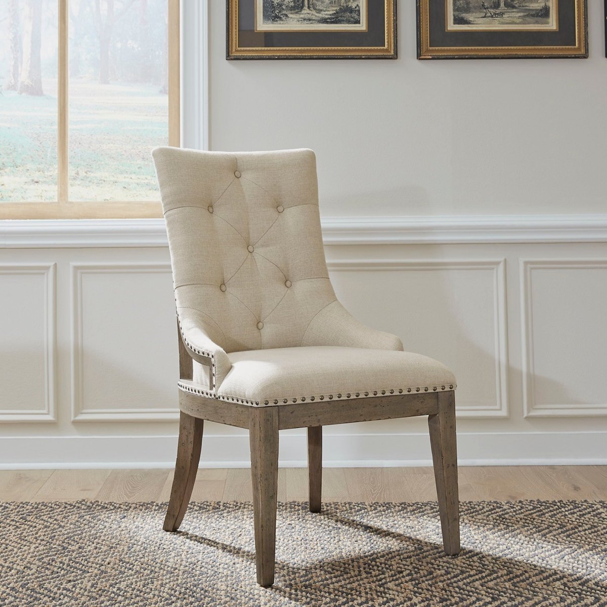 Americana Farmhouse - Upholstered Shelter Side Chair Side Chairs by Liberty Furniture - Walls Furniture & Mattress