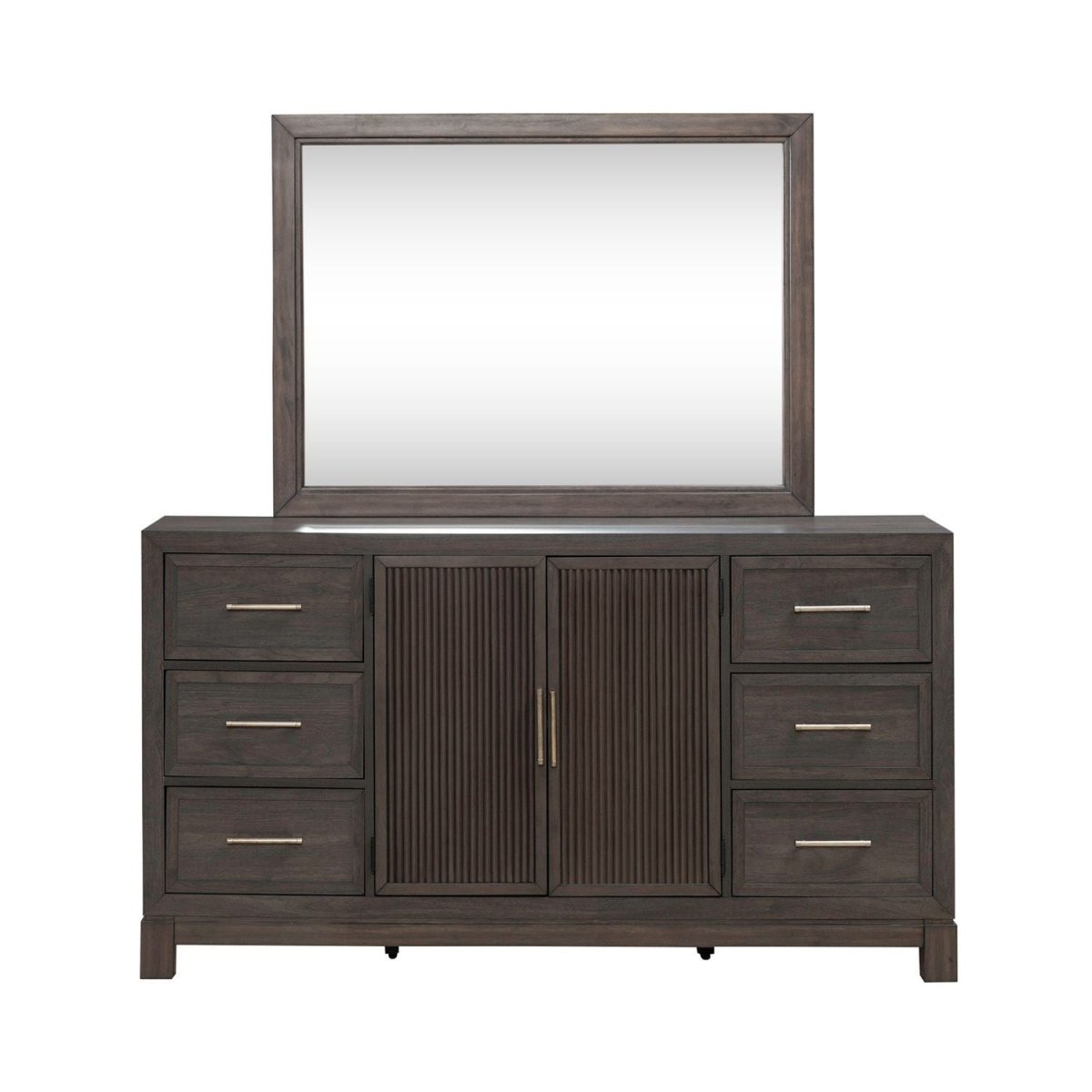 Modern Edge - Dresser & Mirror - Brown Dresser & Mirror by Liberty Furniture - Walls Furniture & Mattress