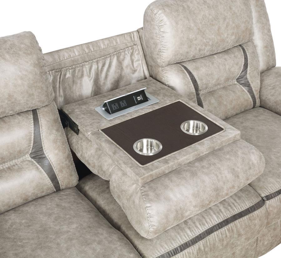 Greer - Upholstered Motion Reclining Sofa Reclining Sofas by CoasterEveryday - Walls Furniture & Mattress