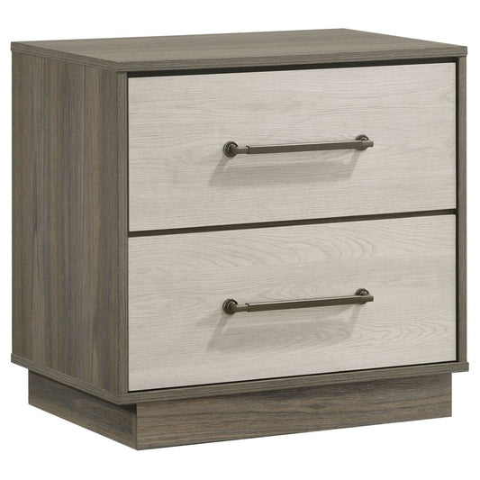 Fenwick - 2 - Drawer Nightstand Bedside Table - Gray Oak Accent Nightstands by Coaster Fine Furniture - Walls Furniture & Mattress