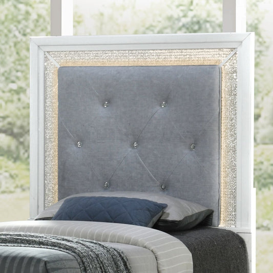 Reflections - Upholstered Panel Headboard With Lights Upholstered Headboards by Liberty Furniture - Walls Furniture & Mattress