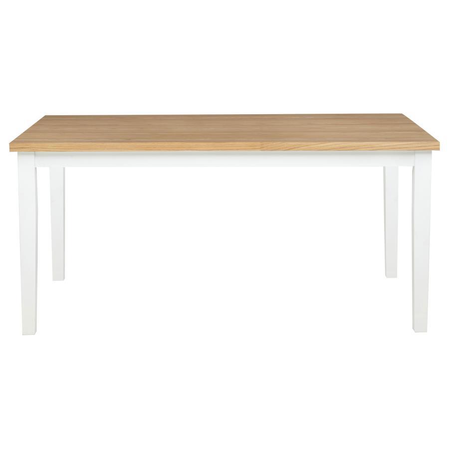 Andrews - 66" Rectangular Dining Table - Light Ash And White Dining Tables by Coaster Fine Furniture - Walls Furniture & Mattress