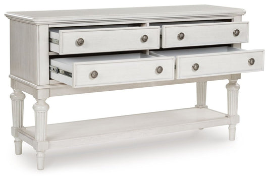 Montelaine - Dining Room Server - Antique White Servers by Benchcraft® - Walls Furniture & Mattress