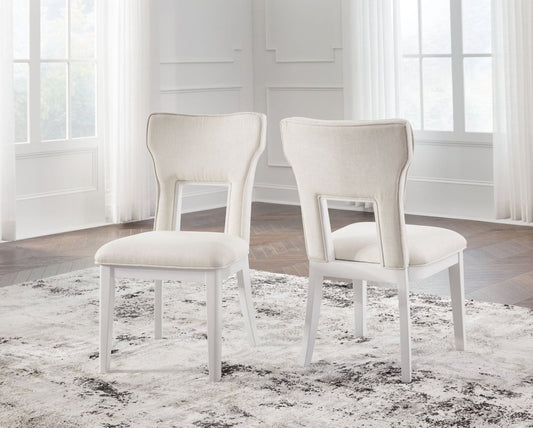 Chalanna - Dining Upholstered Side Chair (Set of 2) - White Chair Sets by Signature Design by Ashley® - Walls Furniture & Mattress