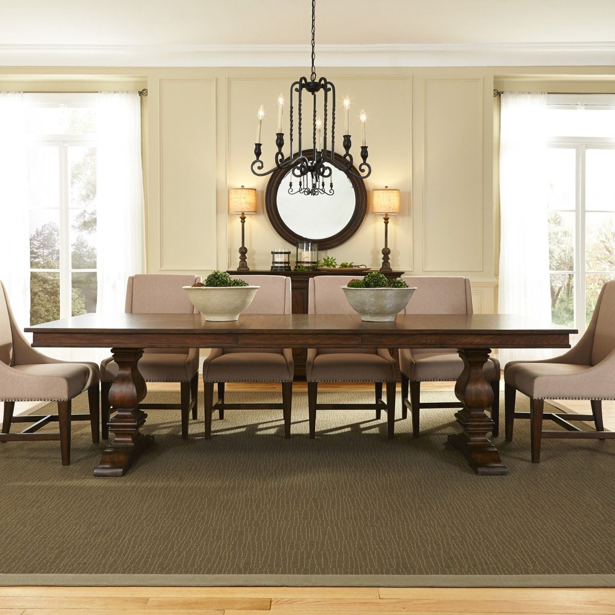 Armand - Trestle Table - Dark Brown Dining Tables by Liberty Furniture - Walls Furniture & Mattress