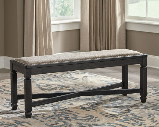 Tyler Creek - Upholstered Bench - Black / Grayish Brown Upholstered Benches by Signature Design by Ashley® - Walls Furniture & Mattress