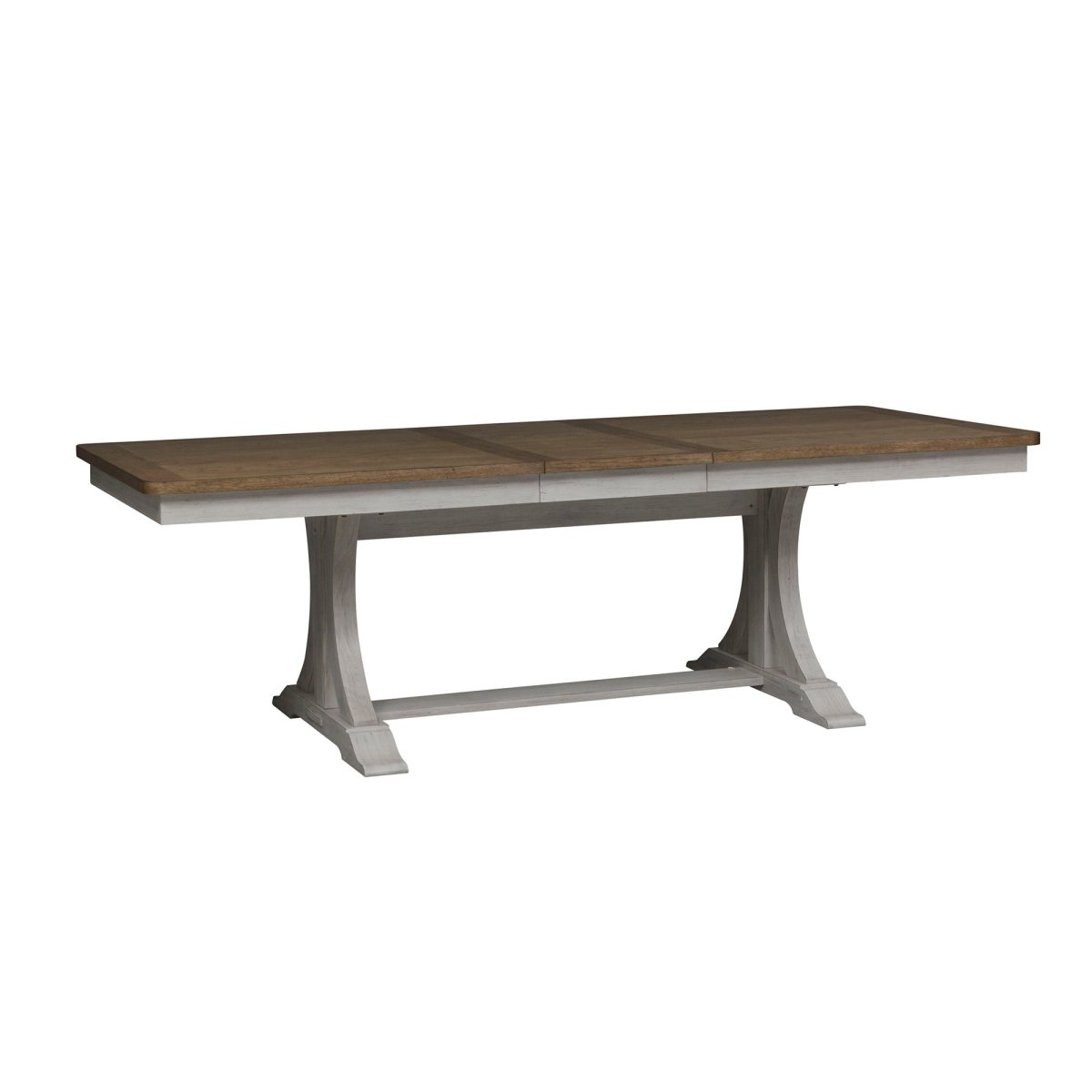 Farmhouse Reimagined - Trestle Table - White Dining Tables by Liberty Furniture - Walls Furniture & Mattress