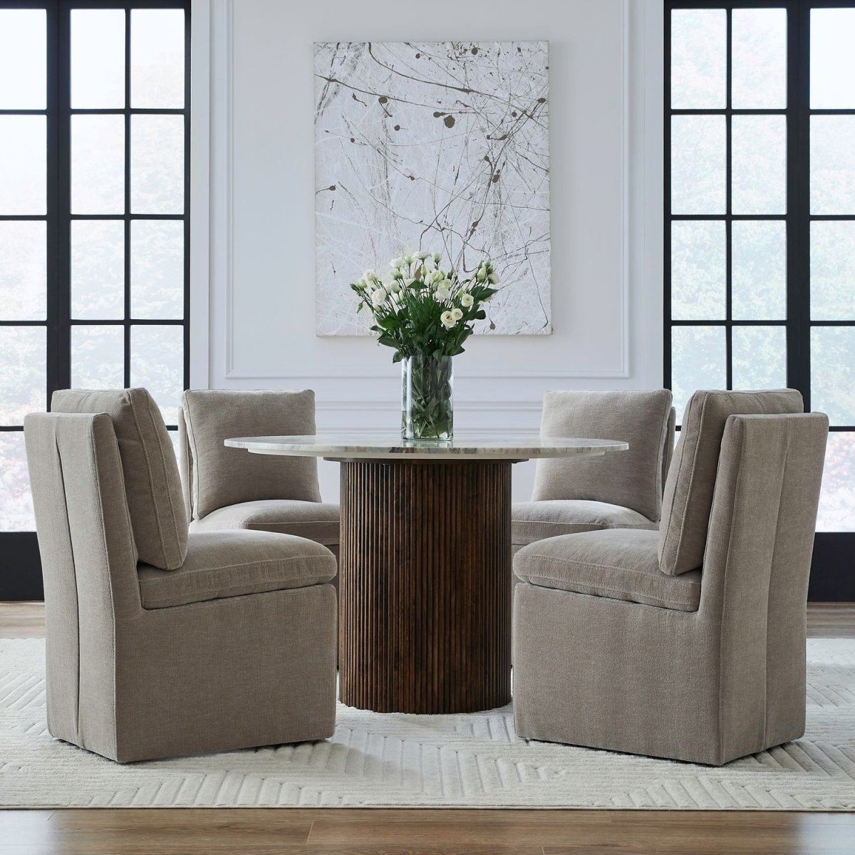 Accent Dining - Accent Dining Chair With Casters Side Chairs by Liberty Furniture - Walls Furniture & Mattress