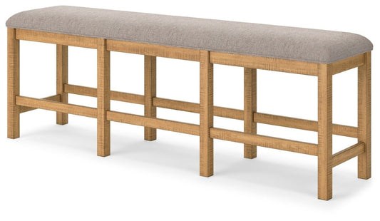 Havonplane - XL Counter Height Upholstered Dining Bench - Brown Counter Benches by Signature Design by Ashley® - Walls Furniture & Mattress