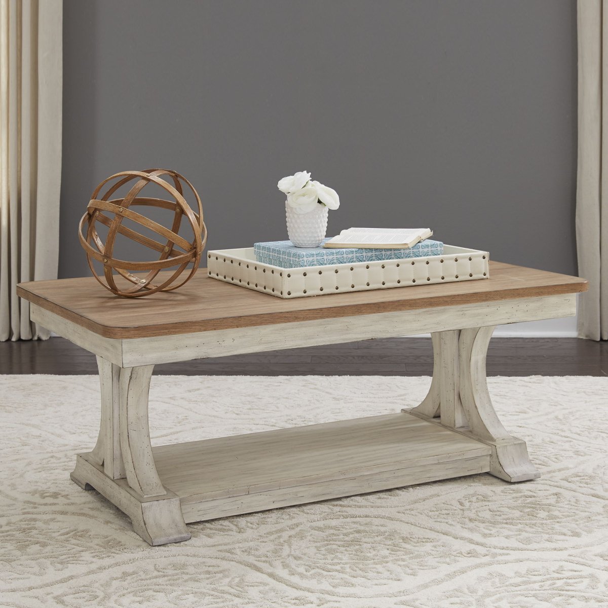 Farmhouse Reimagined - 3 Piece Table Set (1 Cocktail 2 End Tables) - White Table Sets by Liberty Furniture - Walls Furniture & Mattress