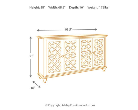 Mirimyn - Accent Cabinet - Vintage Finish - Antique Teal Accent Cabinets by Signature Design by Ashley® - Walls Furniture & Mattress