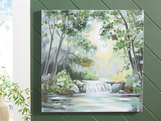 Evermaddick - Wall Art - Green / Gray / White Canvas Art by Signature Design by Ashley® - Walls Furniture & Mattress