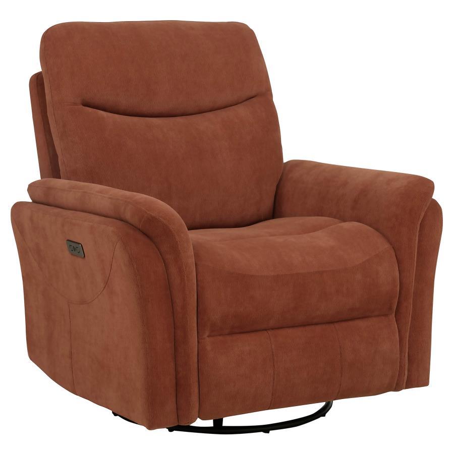 Adler - Upholstered Power Swivel Glider Recliner Swivel Glider Chairs by Coaster Fine Furniture - Walls Furniture & Mattress