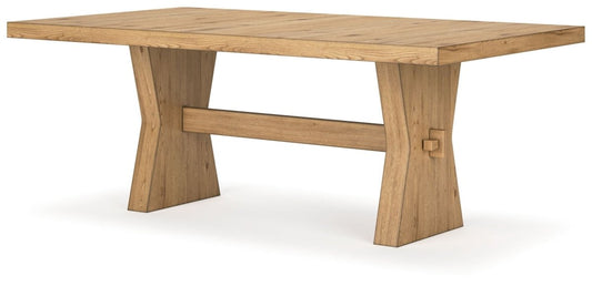 Galliden - Rectangular Dining Room Table - Light Brown Dining Tables by Signature Design by Ashley® - Walls Furniture & Mattress