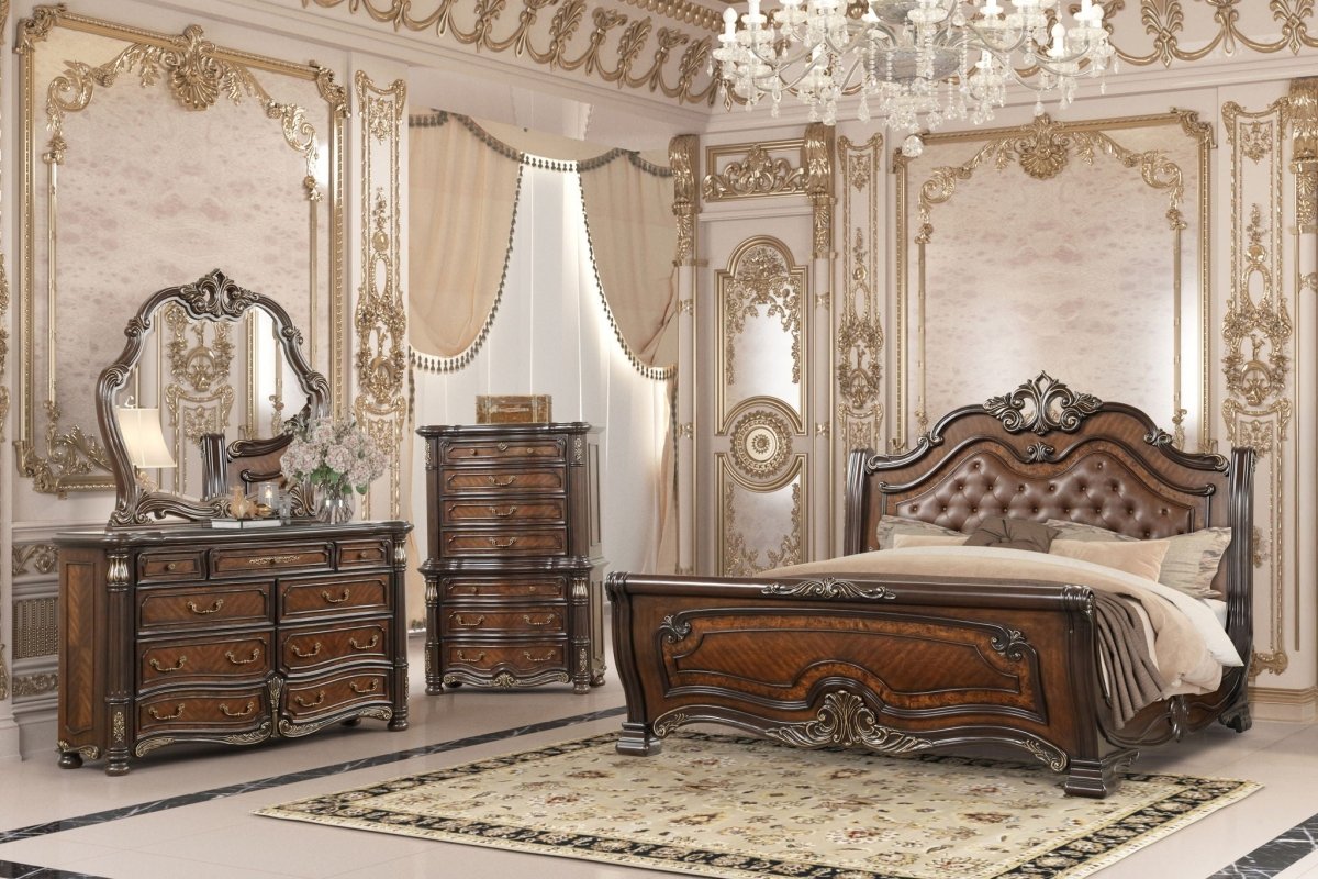 Bella Notte - Upholstered Bedroom Set 4 Piece Bedroom Sets by New Classic - Walls Furniture & Mattress