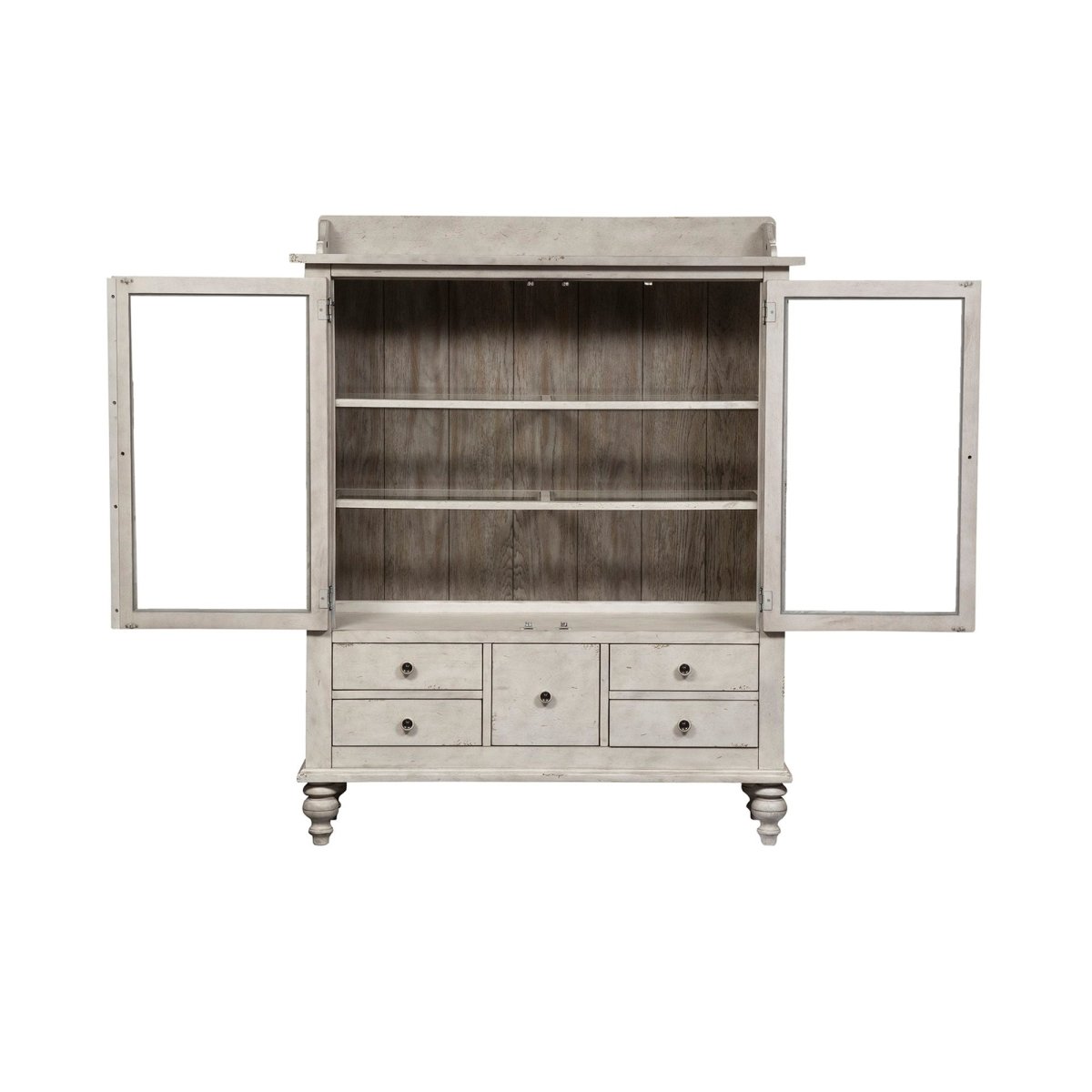 Whitney - Display Cabinet - White Hutches by Liberty Furniture - Walls Furniture & Mattress