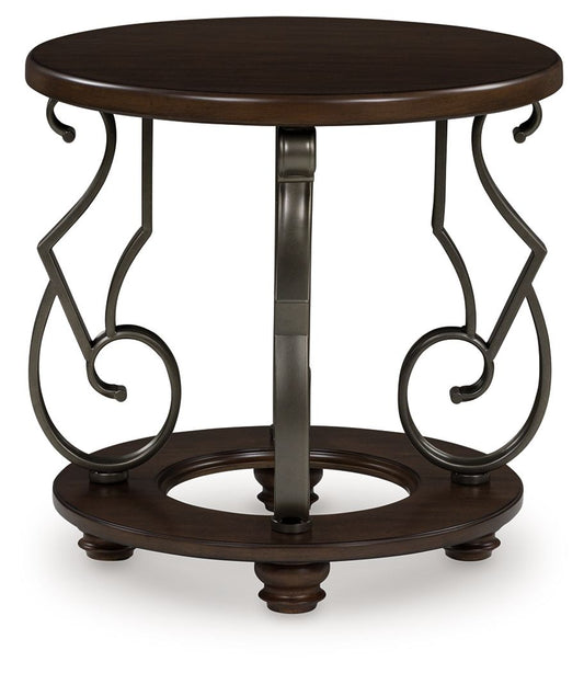 Frallyn - Round End Table - Dark Brown End Tables by Signature Design by Ashley® - Walls Furniture & Mattress
