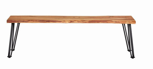 Sherman - Wood Dining Bench - Natural Acacia Dining Benches by CoasterEssence - Walls Furniture & Mattress