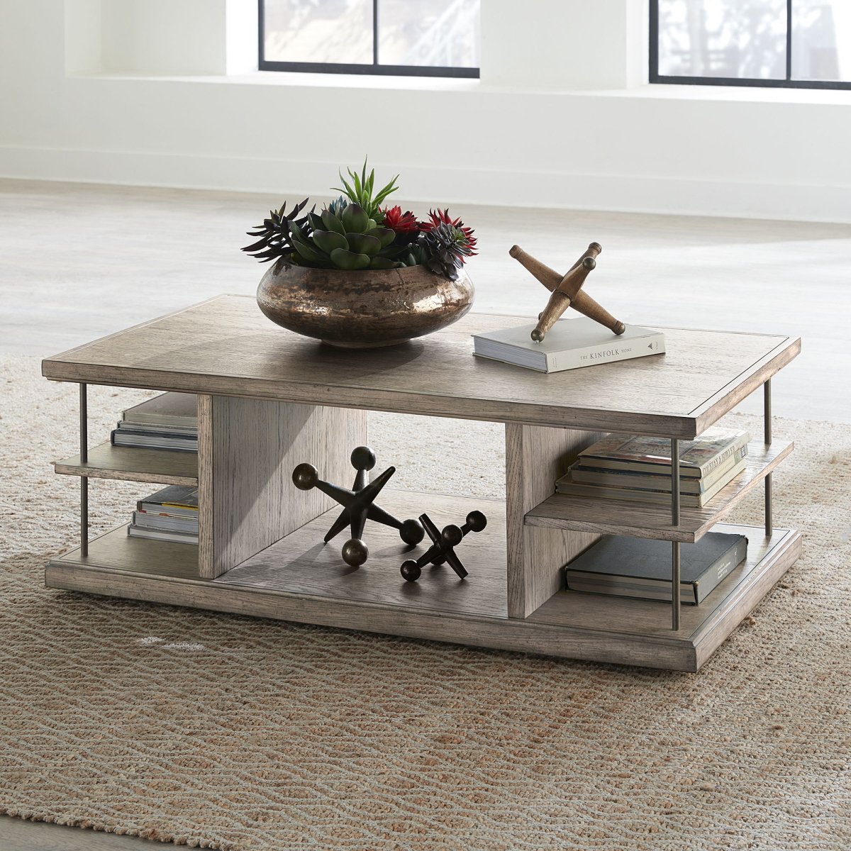 City Scape - Cocktail Table - Burnished Beige Cocktail Tables by Liberty Furniture - Walls Furniture & Mattress