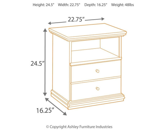 Maribel - One Drawer Night Stand - Black Accent Nightstands by Signature Design by Ashley® - Walls Furniture & Mattress