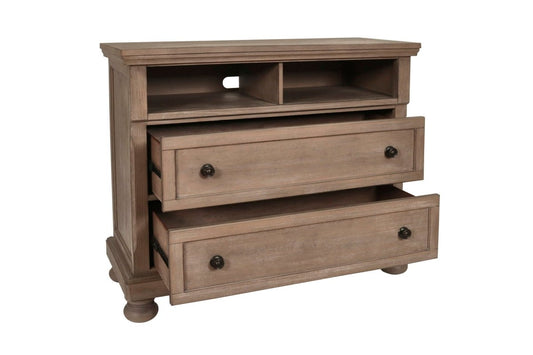 Allegra - Media Console - Pewter Media Chests by New Classic - Walls Furniture & Mattress